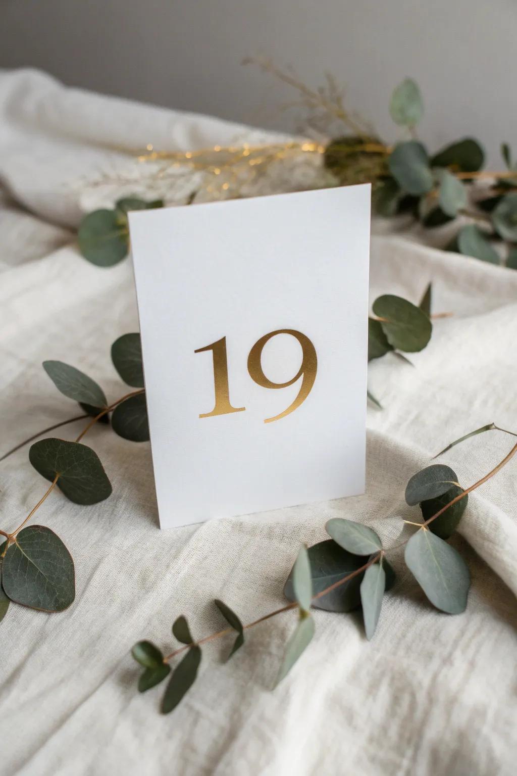 Celebrate 19 with bold elegance and a touch of gold.