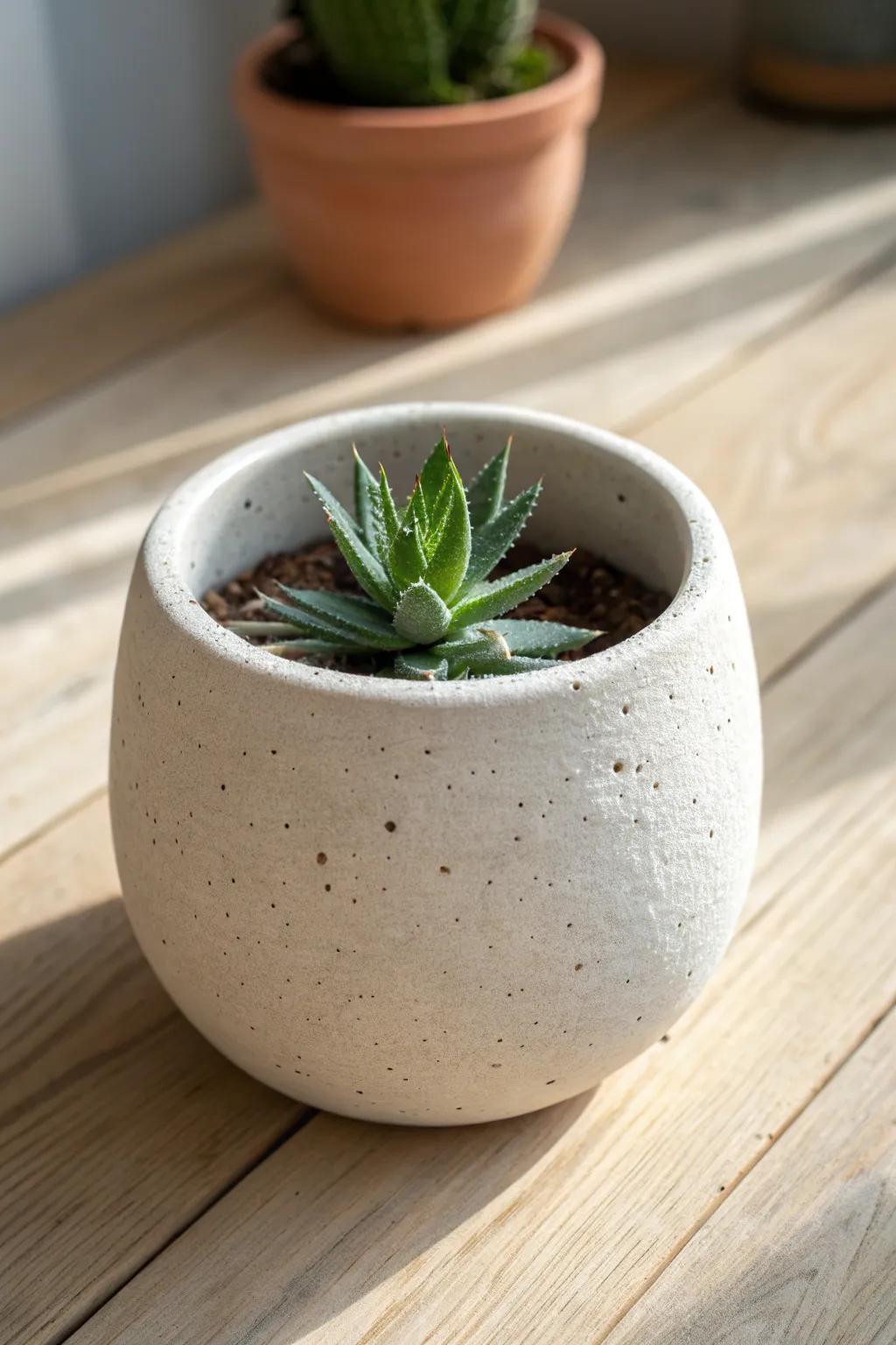 Elevate your space with the elegance of minimalist clay planters, where simplicity meets style.