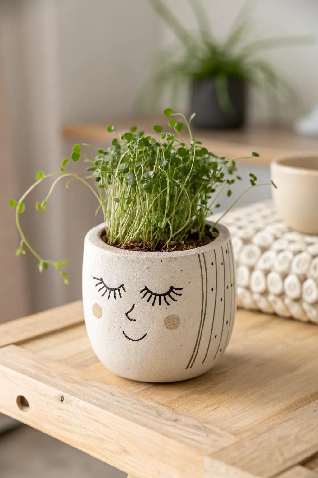 Bring your plants to life with these charming face pots, where nature meets creativity.