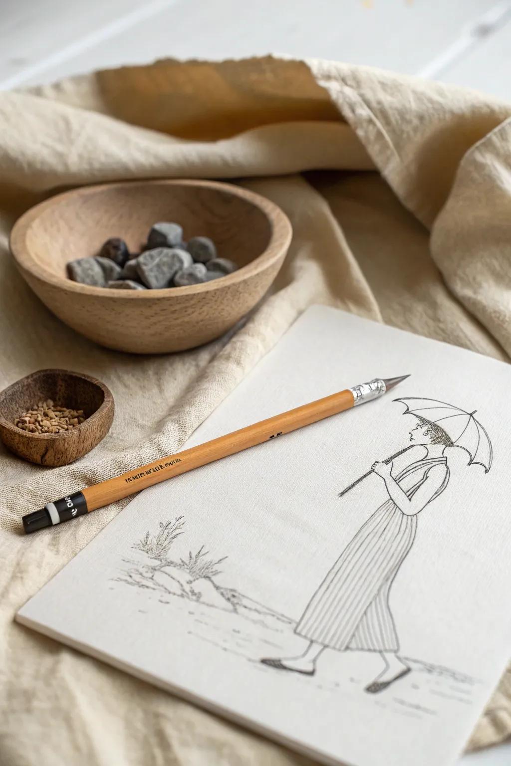 Begin your art journey with the simplicity of silhouette sketches. Embrace the beauty of minimalism and form.