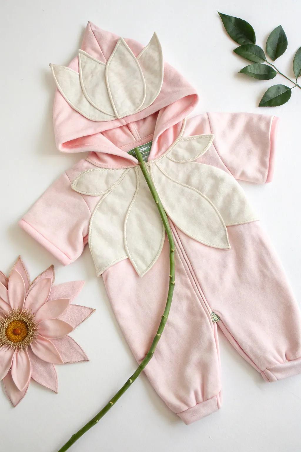 Delight in simplicity and charm with this handcrafted blooming flower costume for your little one.