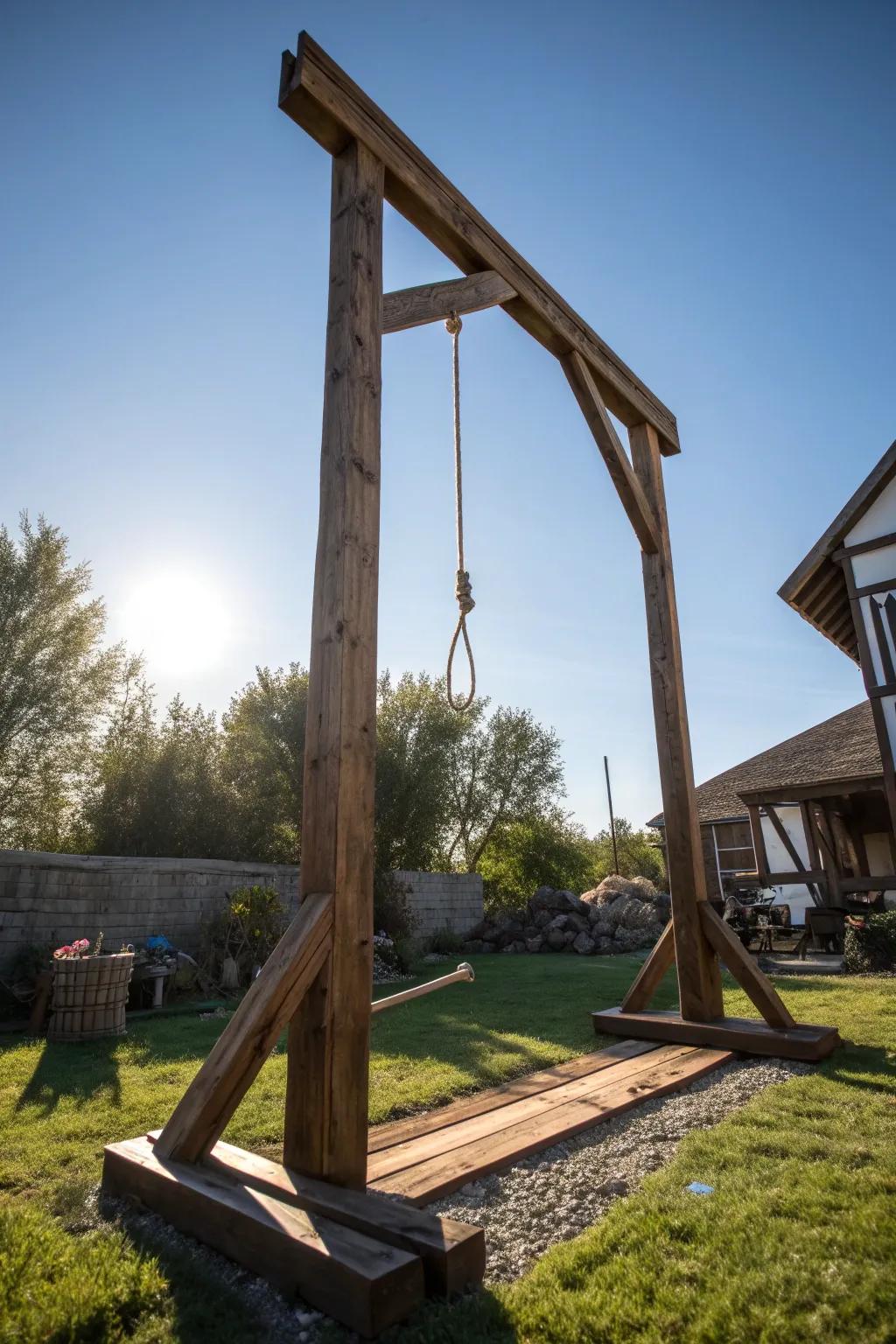Transform your backyard with a rustic freestanding wooden zipline frame—where adventure meets craftsmanship.