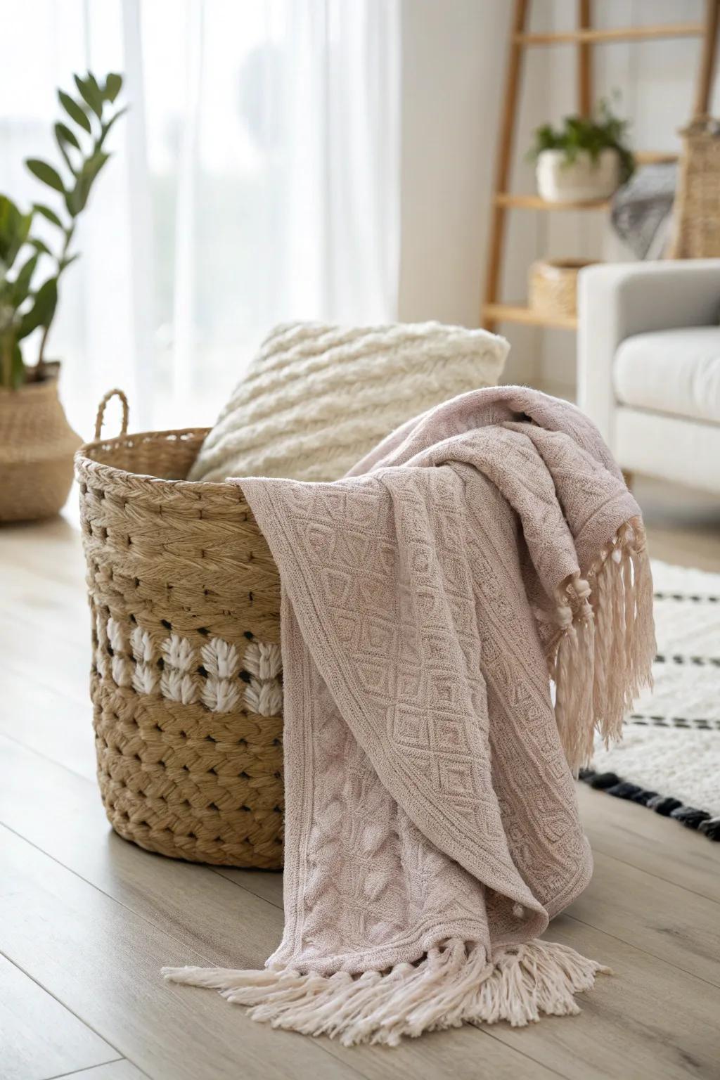 Wrap yourself in cozy elegance with this perfectly plush throw, a must-have for your Brr Basket.