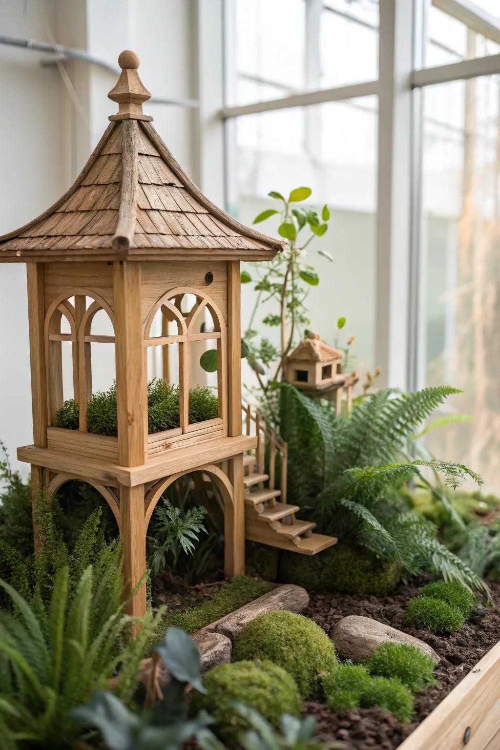 Transform your yard into a secret garden catio - where minimalism meets natural beauty.