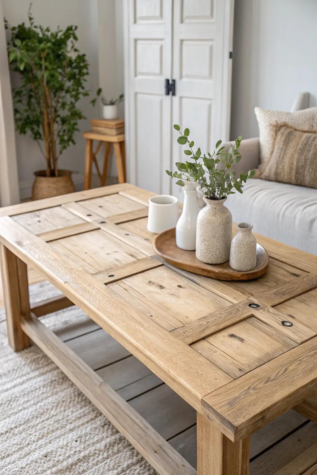 Transform history into beauty with a DIY upcycled door table top. Simple, elegant, and full of character.