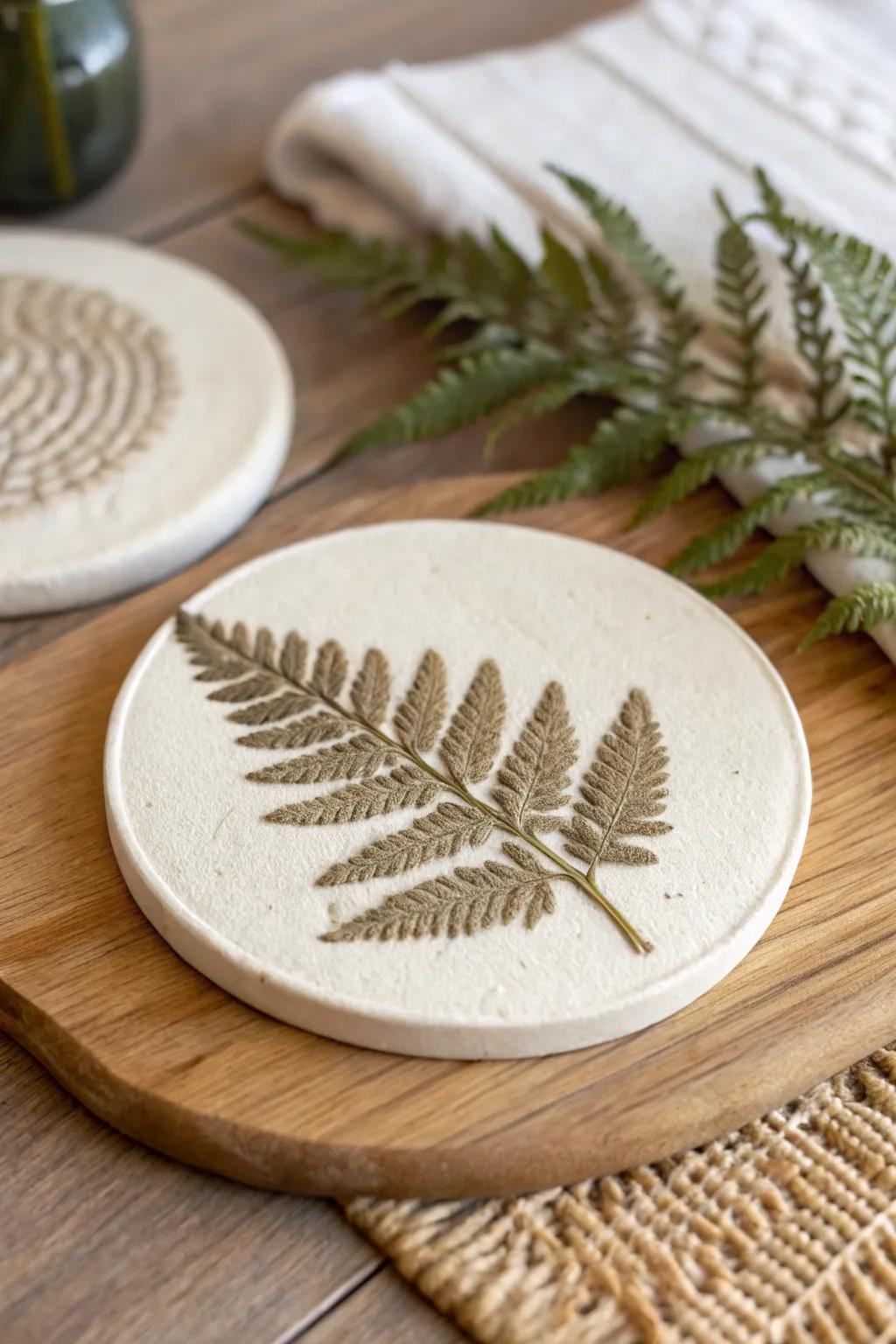 Bring nature indoors with these beautifully crafted botanical coasters, perfect for adding a touch of elegance to any setting.