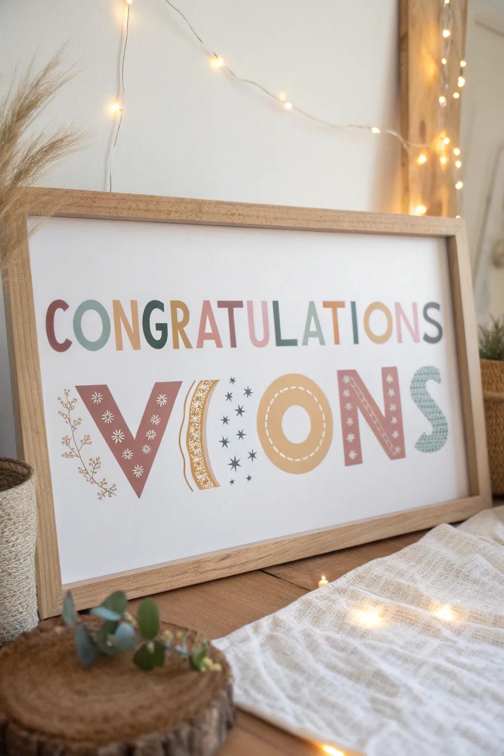 Celebrate in style with bold typography that speaks volumes in minimalist elegance.