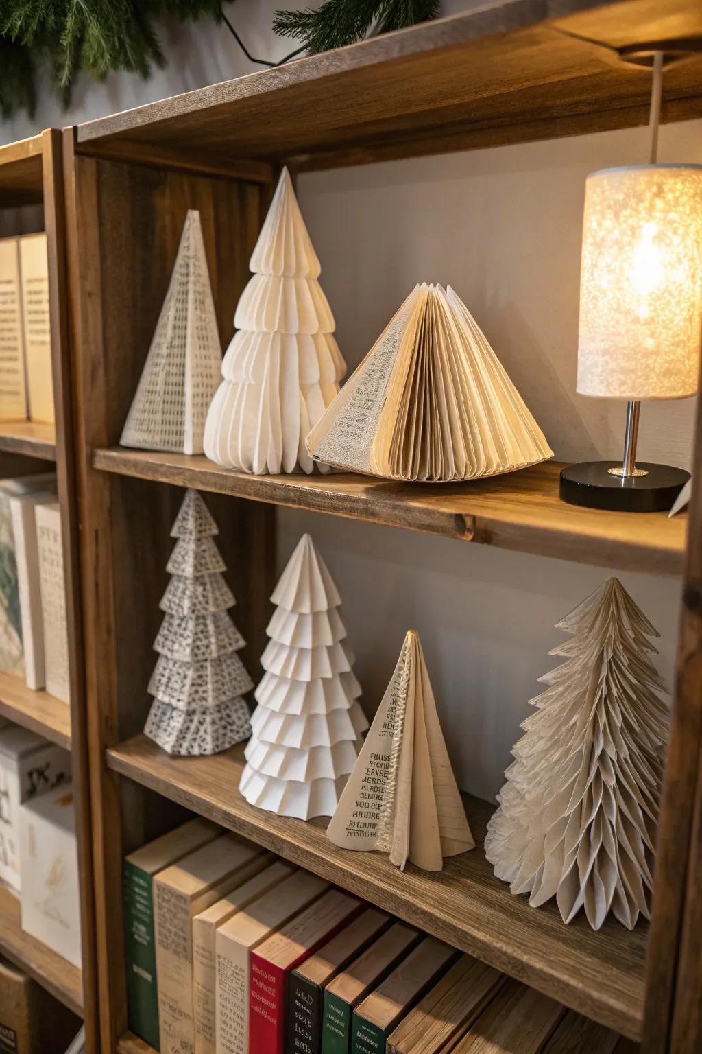 Intricate folded book sculptures as home decor