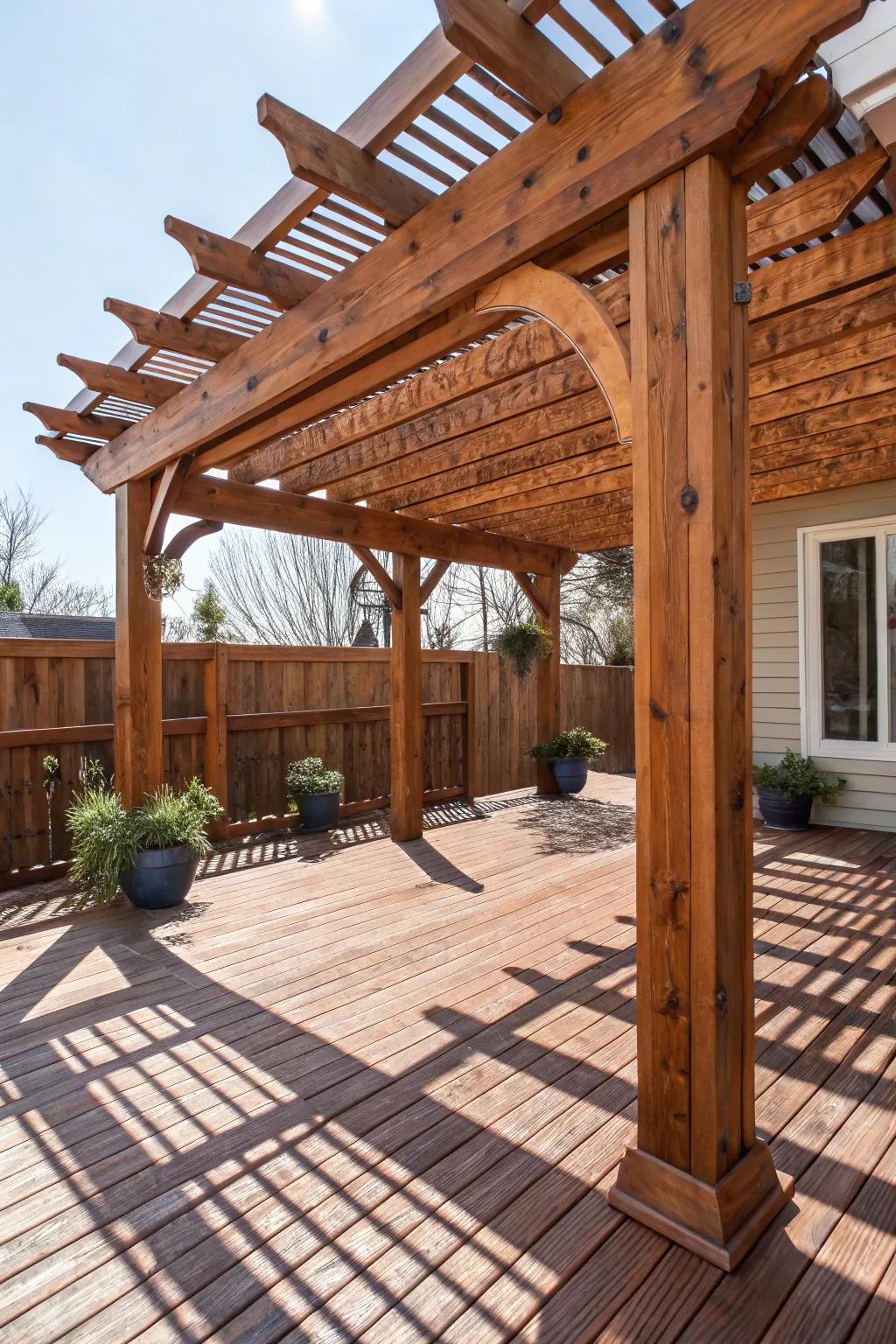 Transform your deck into a stunning retreat with a DIY pergola. Embrace craftsmanship and style on a budget.