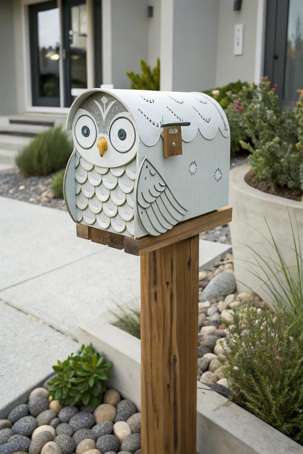 Whooo wouldn't love a charming owl mailbox greeting them every day? 🦉✨