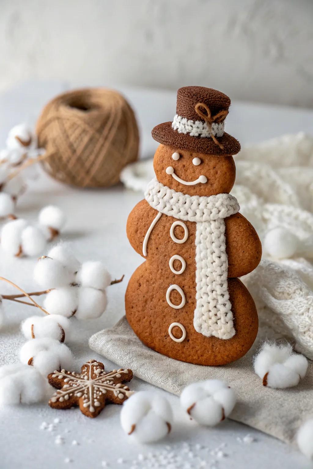 Transform your gingerbread man into a charming snowman—where simplicity meets elegance in every detail. ❄️✨