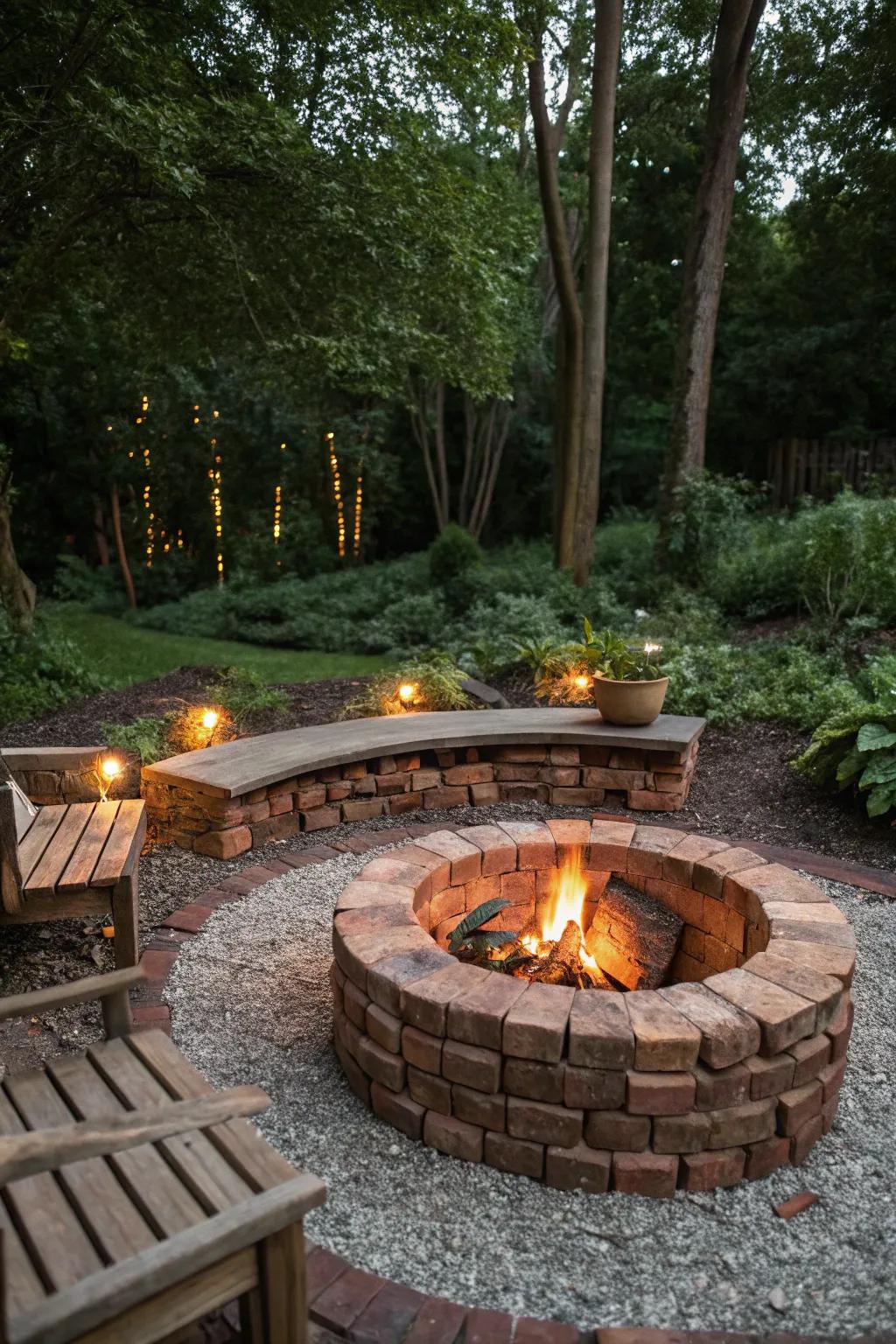 Gather 'round the glow: A handcrafted fire pit for unforgettable evenings.