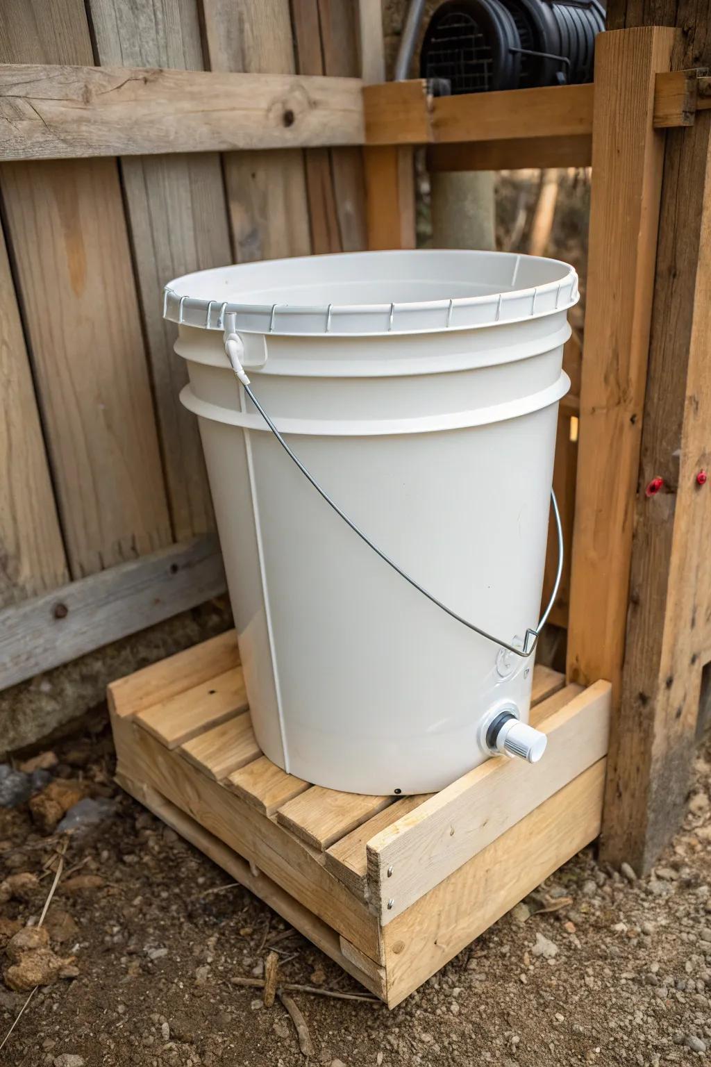 Elevate your coop game with this simple yet sophisticated DIY bucket feeder!