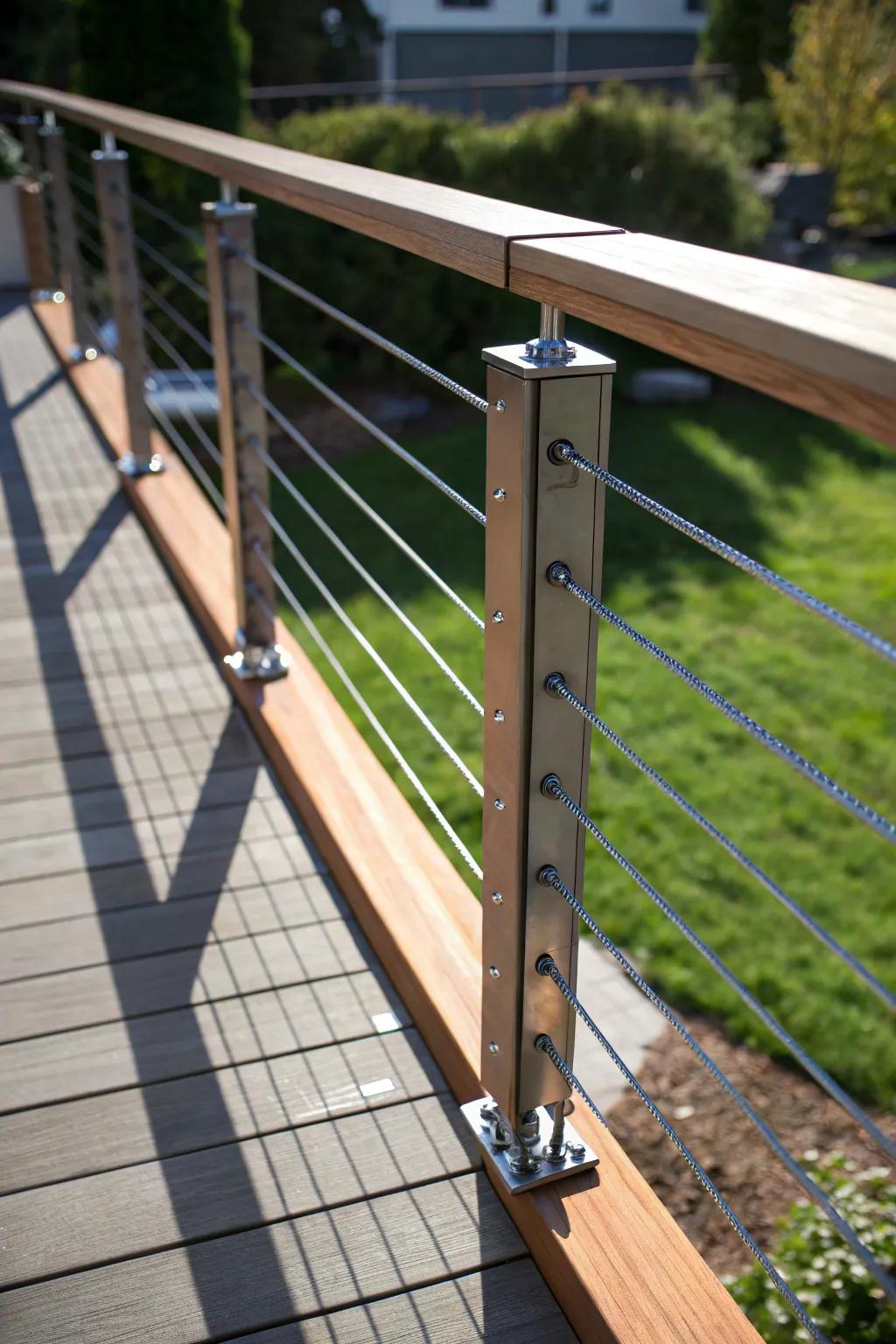 Transform your deck with sleek cable railings for a modern, unobstructed view.