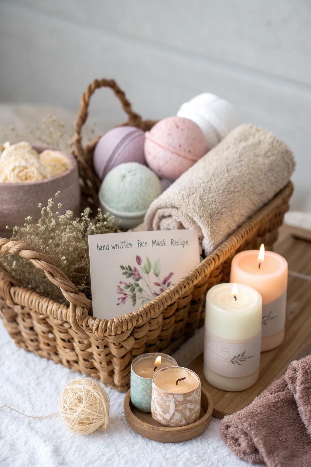 Indulge in serenity with this DIY spa day gift basket, crafted for pure relaxation.