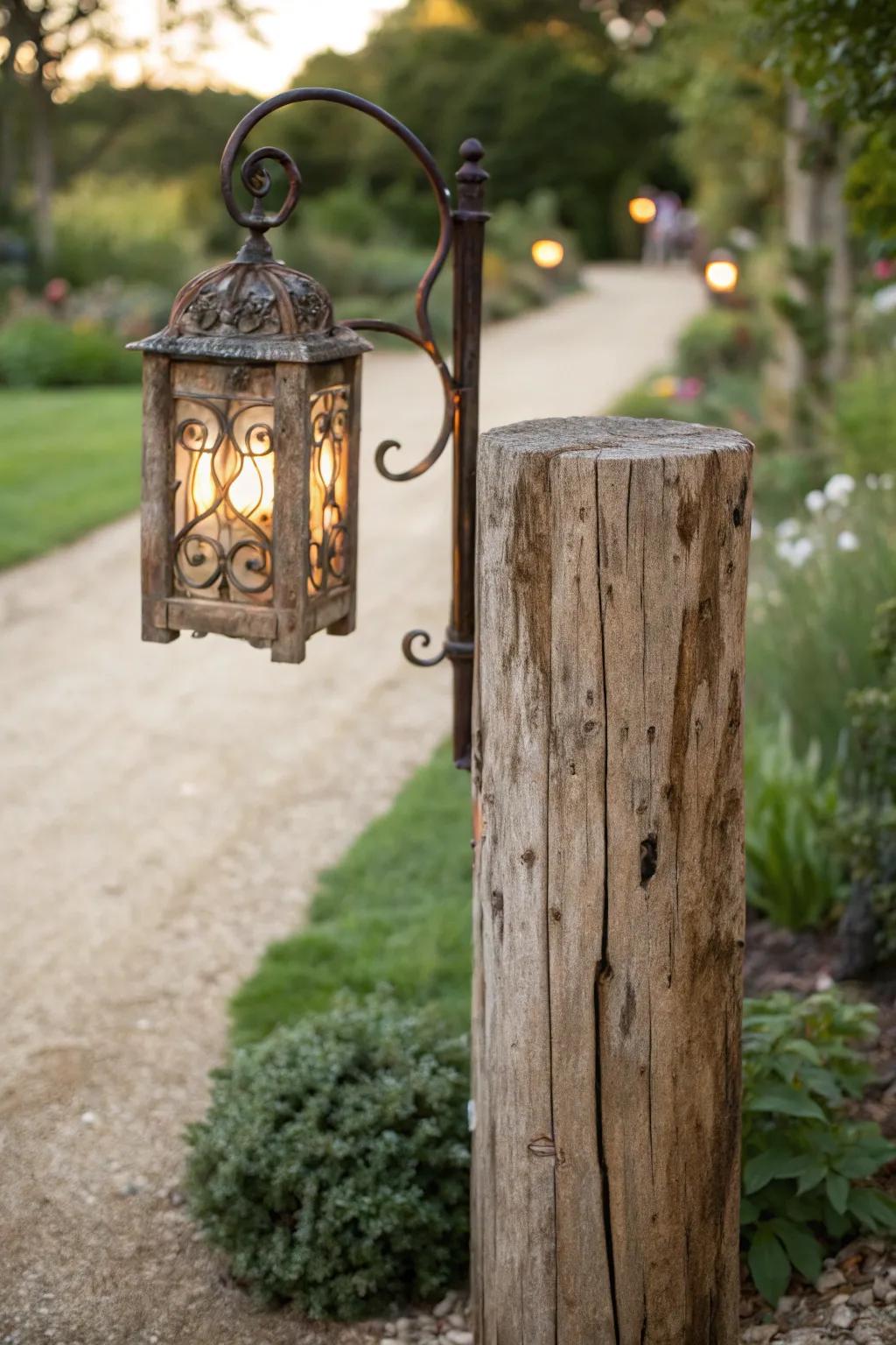 Illuminate your garden path with rustic charm and timeless craftsmanship.