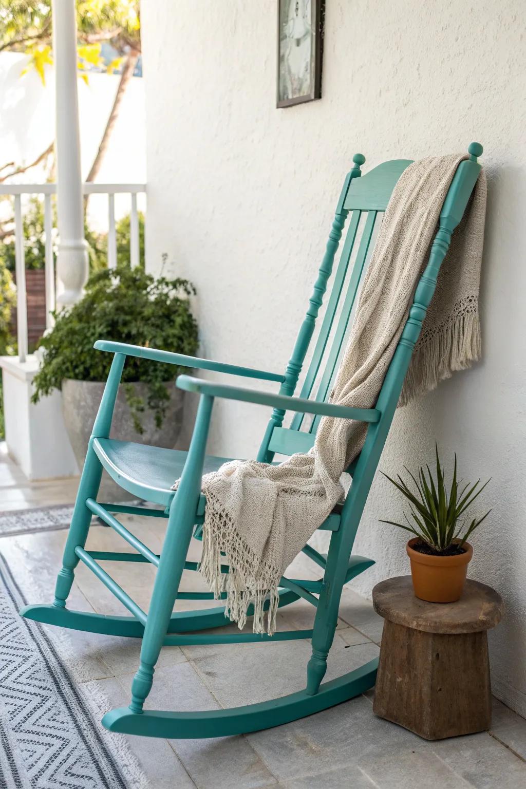 Transform your space with a pop of color and timeless craftsmanship. 🌿🪑✨ #DIYRockingChair #BoldColors #ScandiBoho