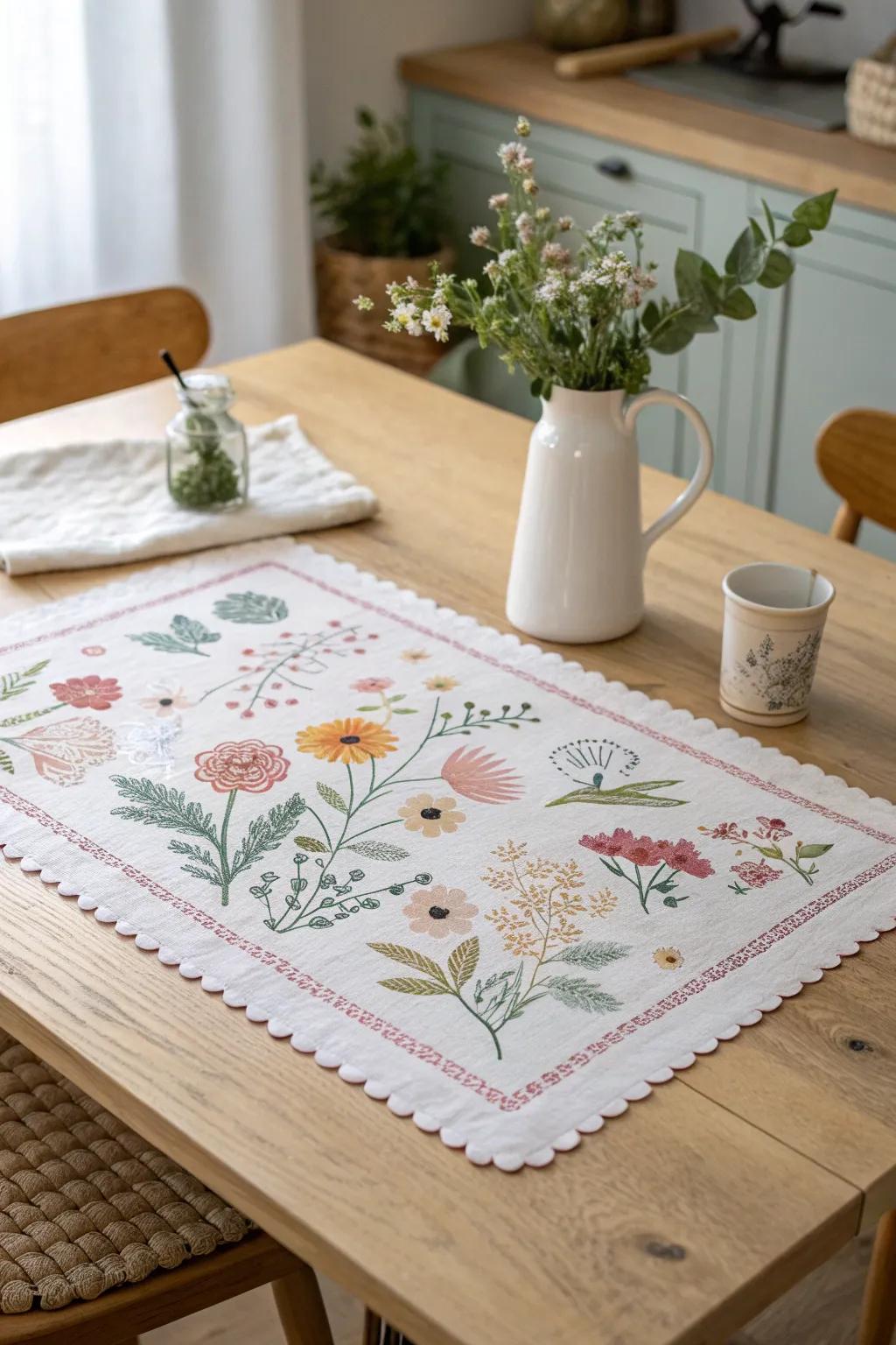 Bring a touch of floral fantasy to your dining experience with these exquisite DIY paper placemats.