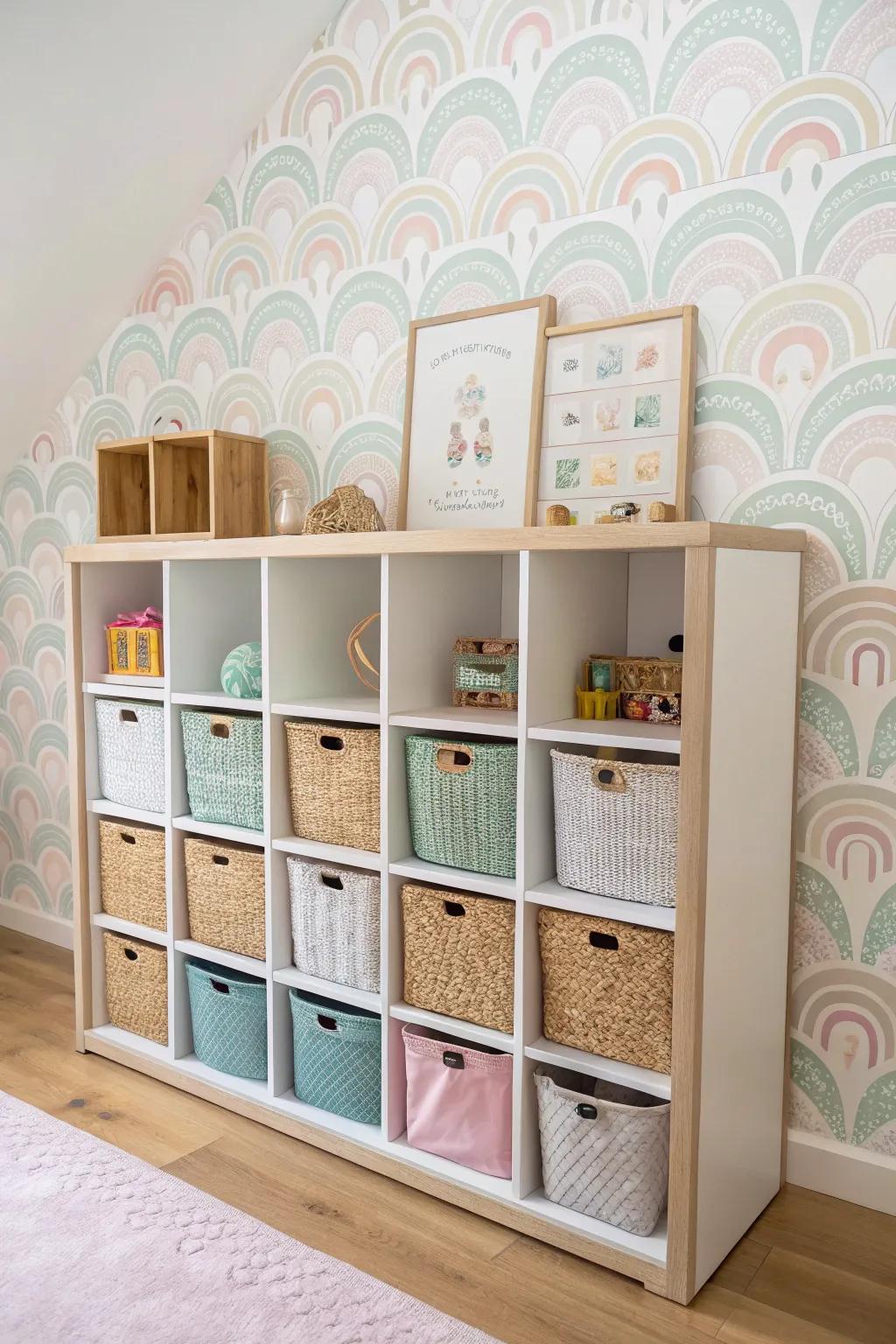 Transform toy storage into a stylish expression with these chic cubbies—perfect for adding a touch of personality to any playroom!
