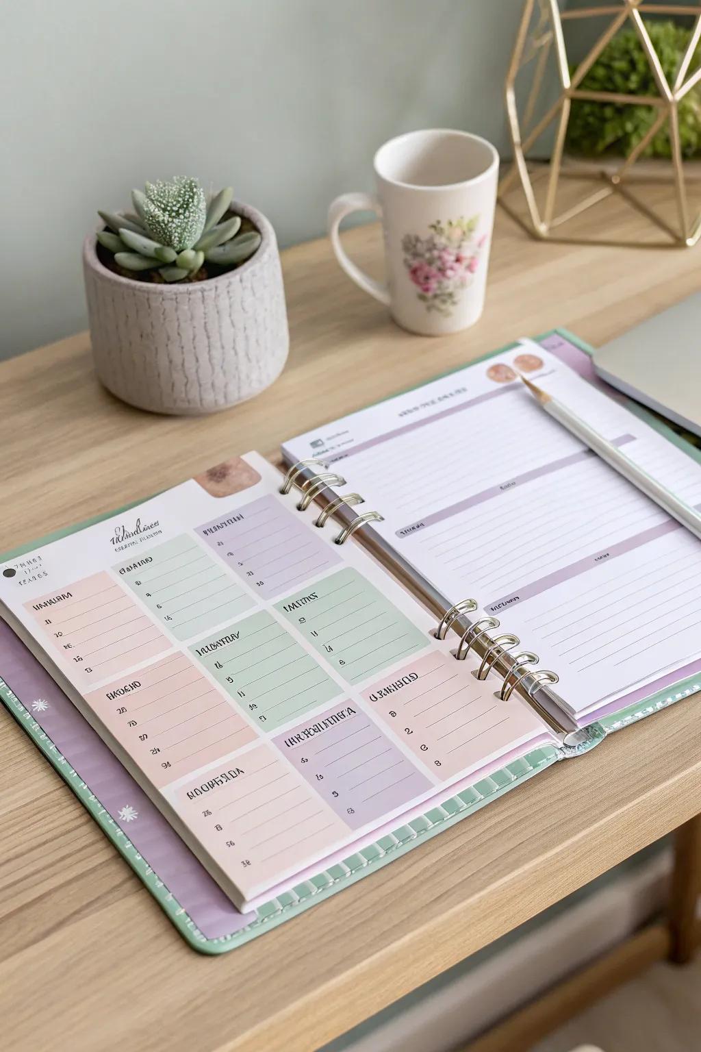 Transform your week with a touch of color-coded harmony – where simplicity meets elegance.