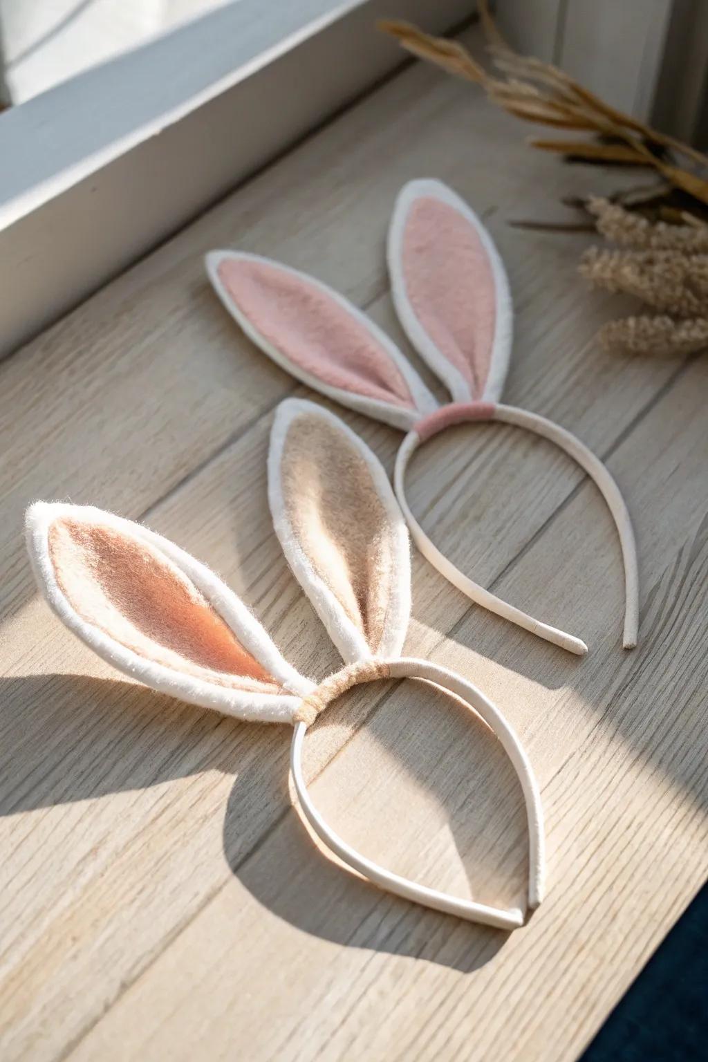 Hop into Easter with these charming DIY bunny ear headbands, perfect for adding a touch of whimsy and style!