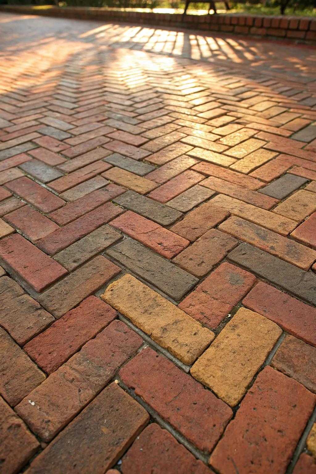 Timeless elegance: Discover the charm and durability of a classic brick patio.