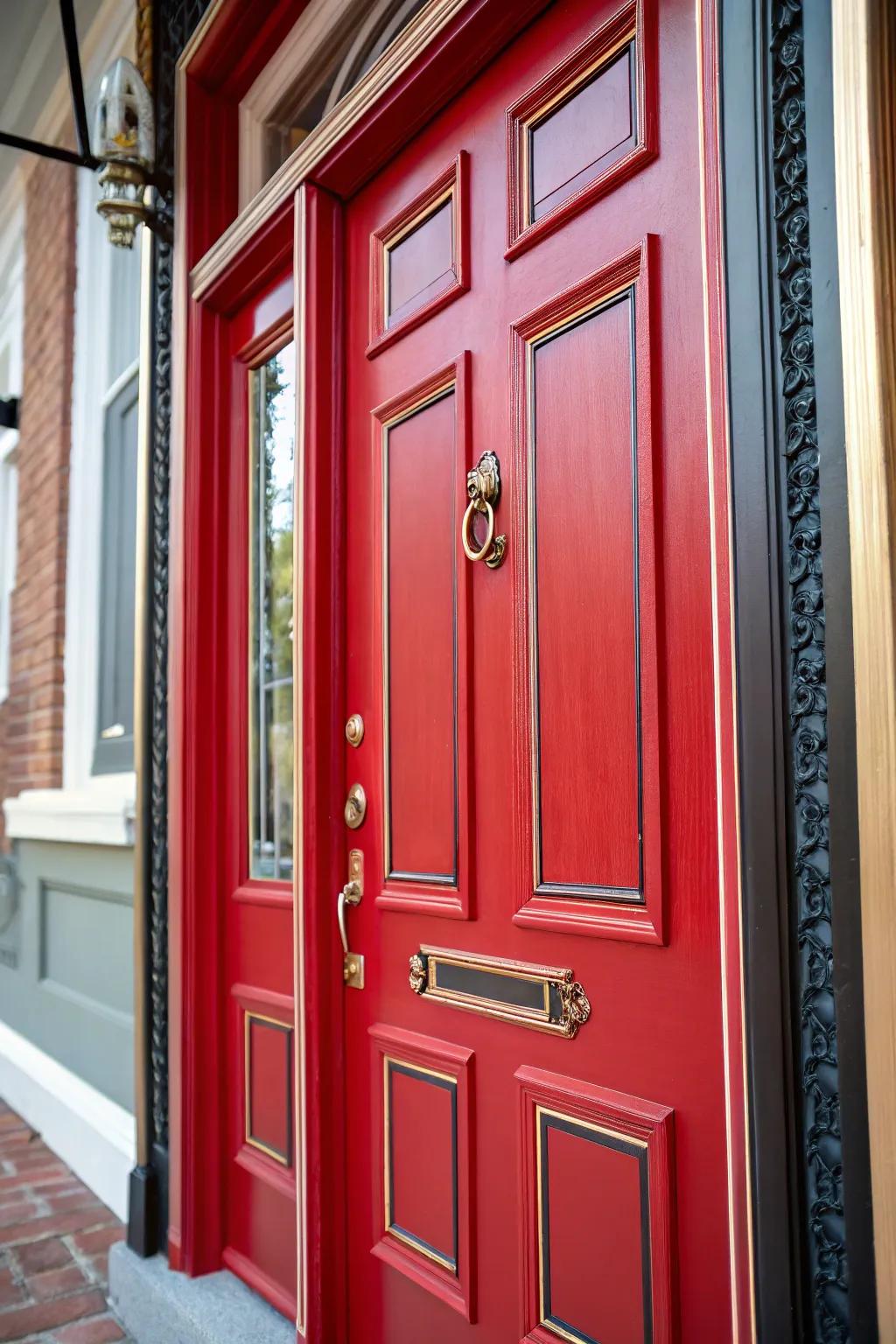 A bold door color adds instant character to your entryway.