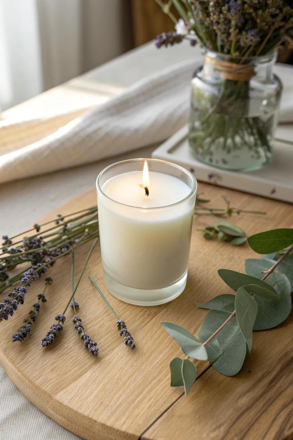 Embrace the art of simplicity with handmade scented candles, where natural beauty meets seasonal scents.