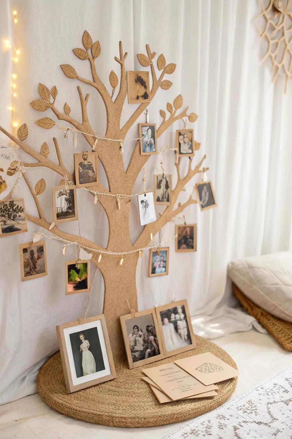Create your family story with a charming photo tree.