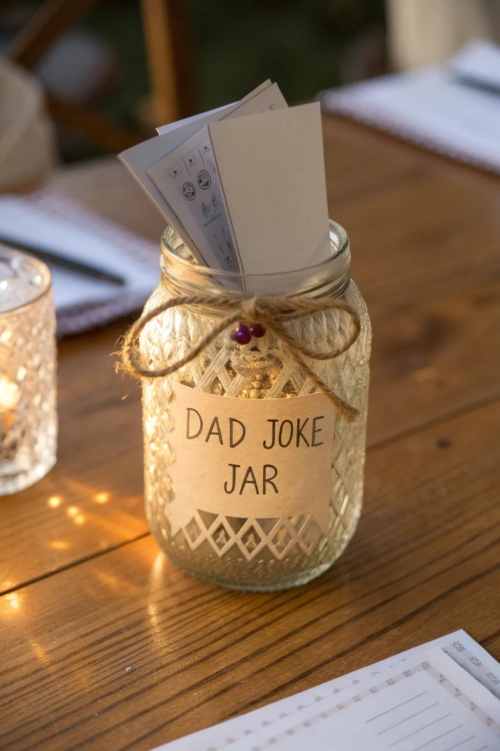 Unlock a world of laughter with the Ultimate Dad Joke Jar card!