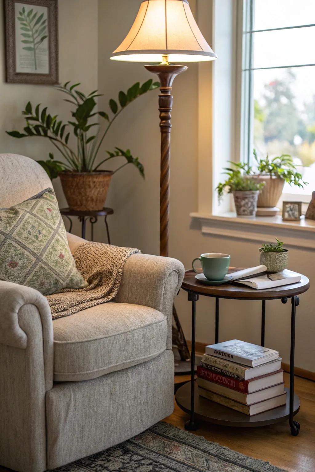 Transform a simple corner into a cozy reading sanctuary with the right floor lamp.