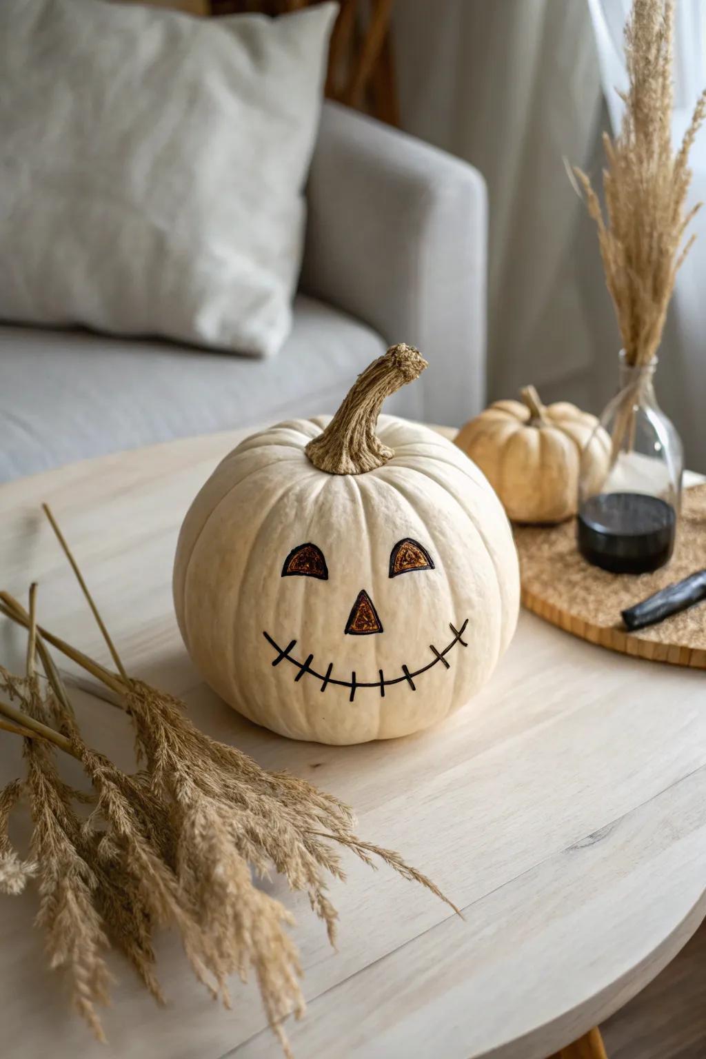 Craft a smile this season with a pumpkin that's all about silly charm! 🎃✨ #ScandiBoho #PumpkinHumor