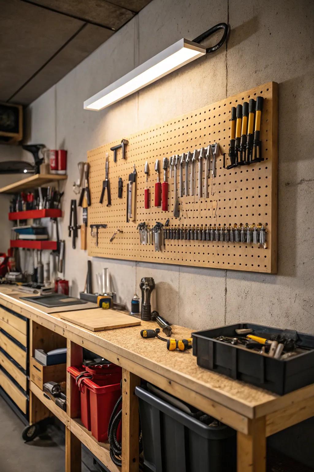 Transform your garage into a haven of efficiency with smart tool storage solutions. Pegboards are your ticket to an organized, clutter-free workspace.