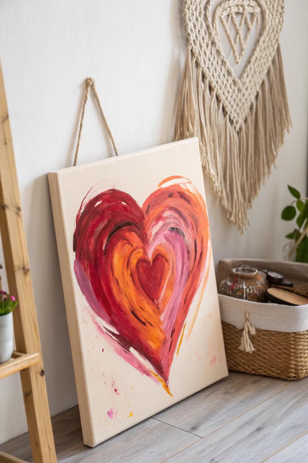 Embrace your creativity: bold abstract hearts for a touch of vibrant elegance.