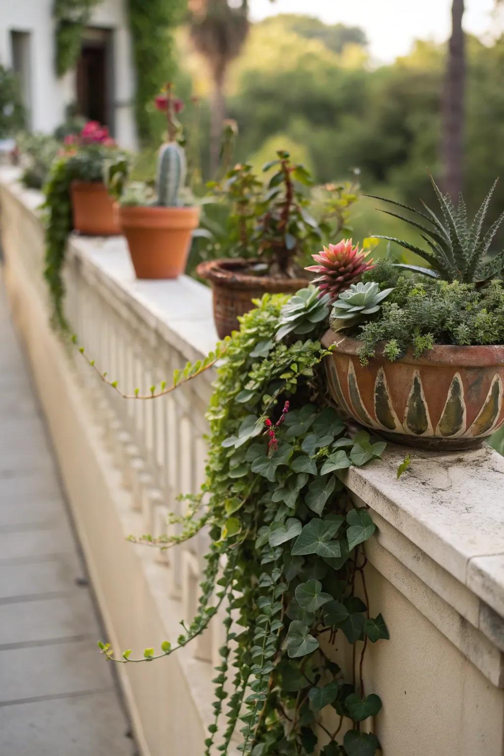 Bring nature indoors with a selection of potted plants on your ledge.