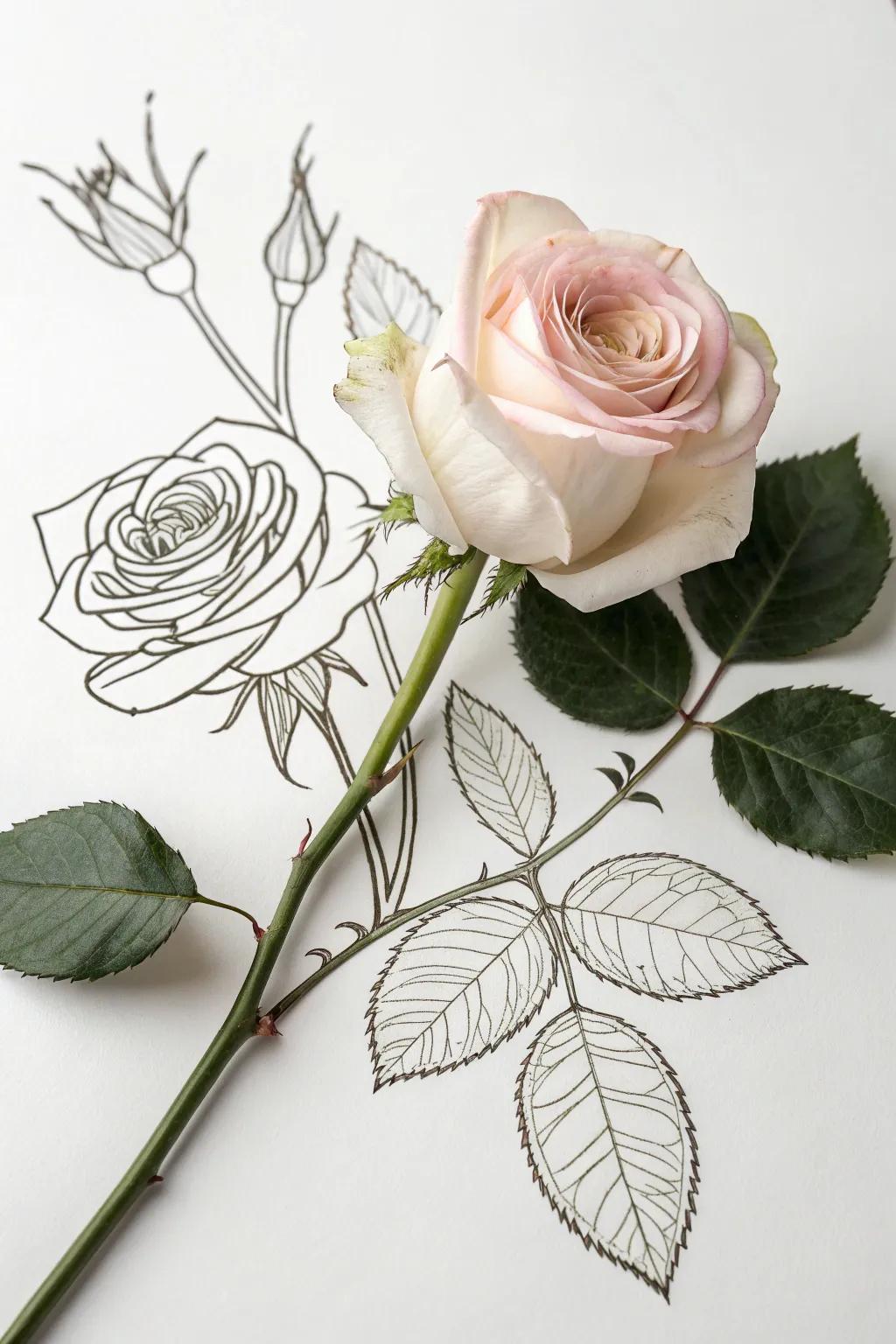 Discover the art of simplicity: Draw a classic rose with layers of elegance.