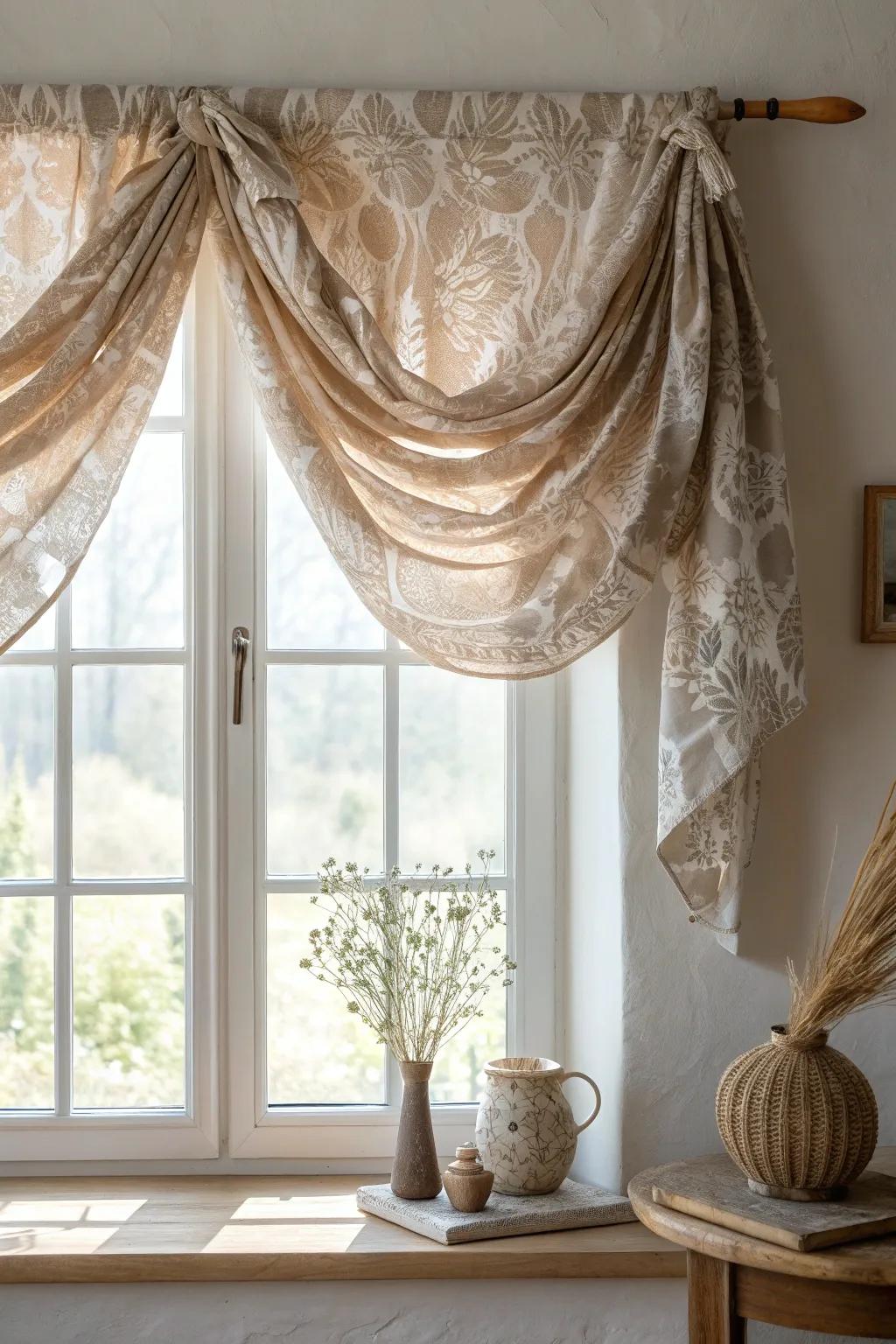 Elevate your space with a stunning DIY no-sew valance, blending minimalist elegance with boho charm!