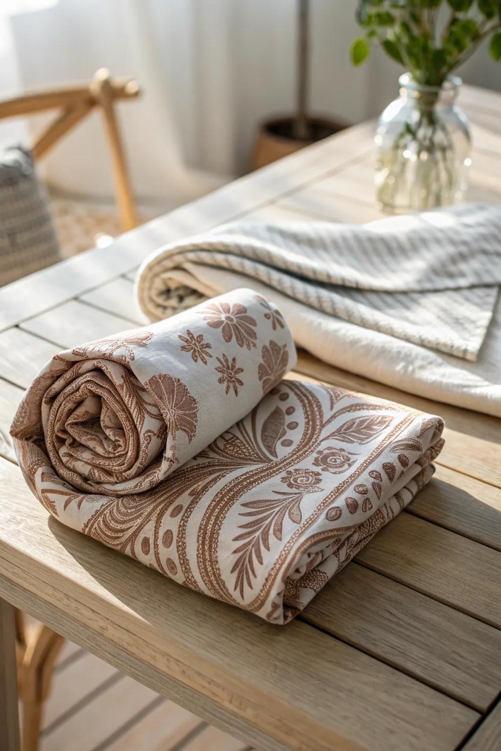 Transform your gift-giving with a touch of artistry: Furoshiki-inspired fabric wrap for a unique and eco-friendly presentation.