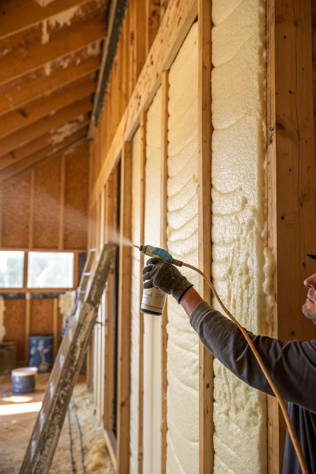 Transform your pole barn with the ultimate barrier: spray foam insulation for unmatched protection and durability.