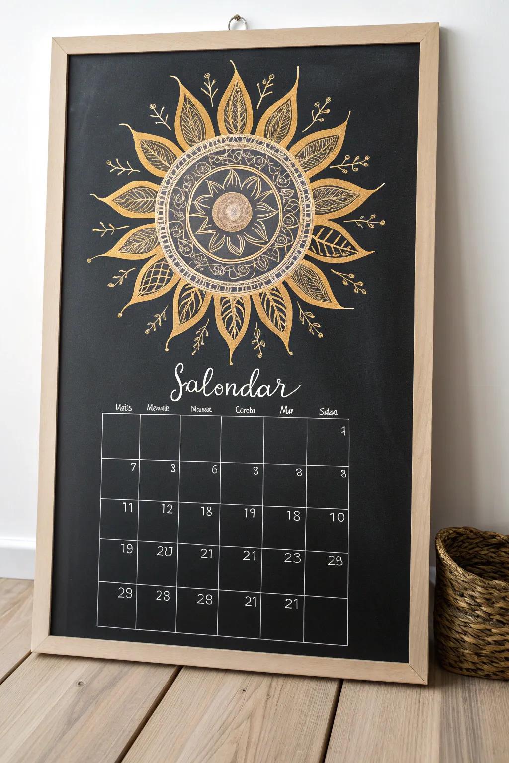 Brighten up your month with a sun-kissed calendar that radiates summer vibes!