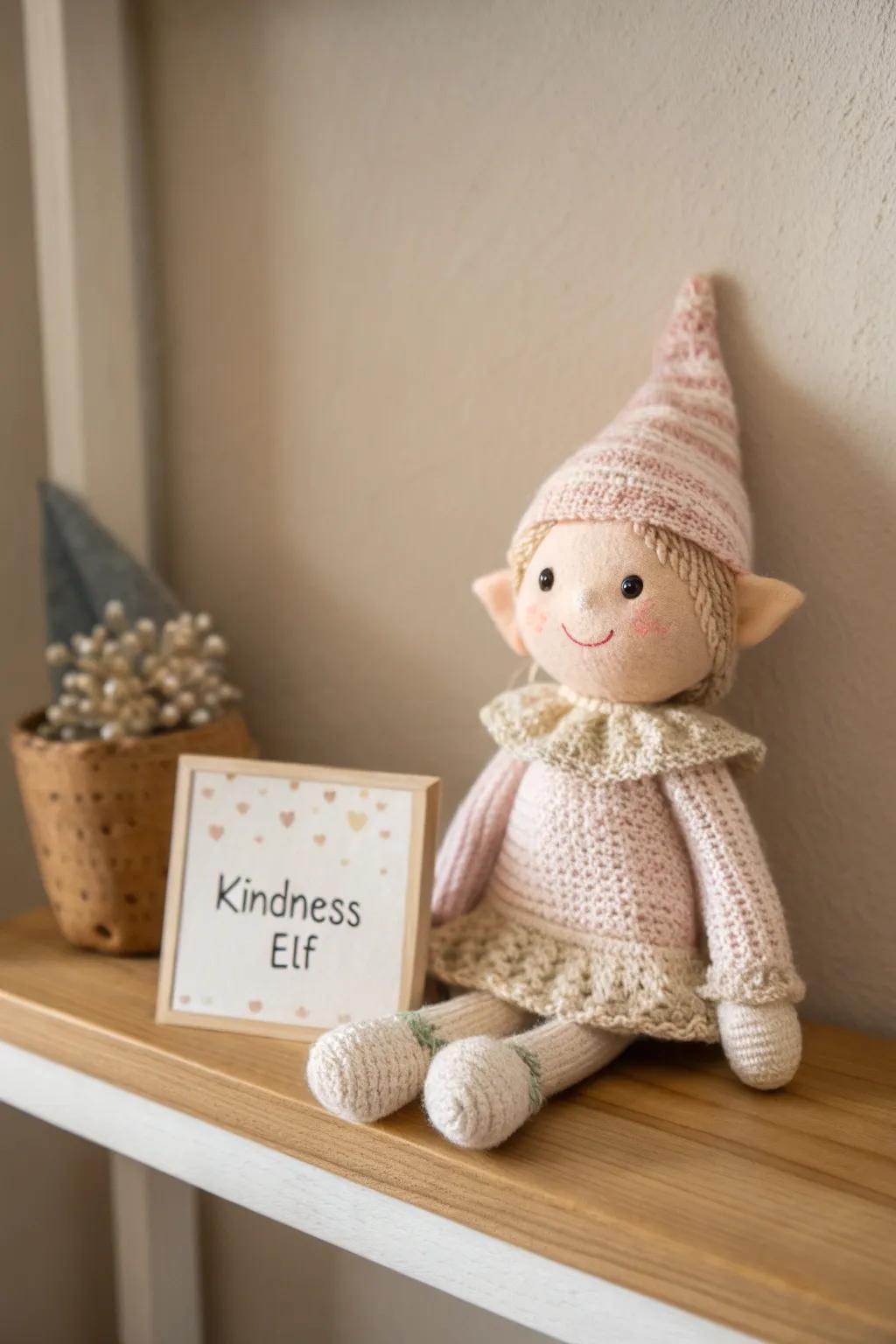 Meet our Kindness Elf, here to sprinkle joy and warmth into our home this season.