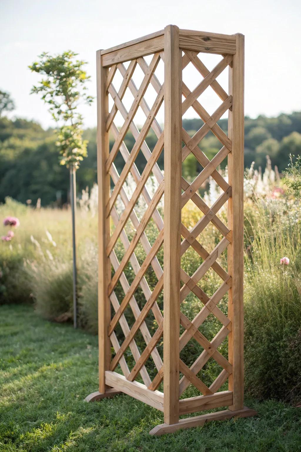 Elevate your garden with the timeless elegance of classic wooden lattice panels.