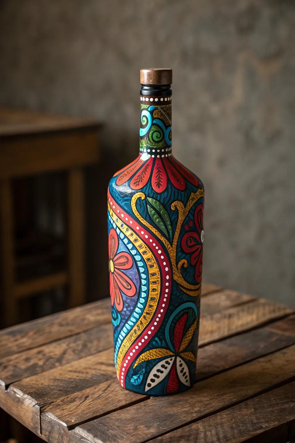 Transform old bottles into vibrant art pieces that brighten any space with a touch of creativity.