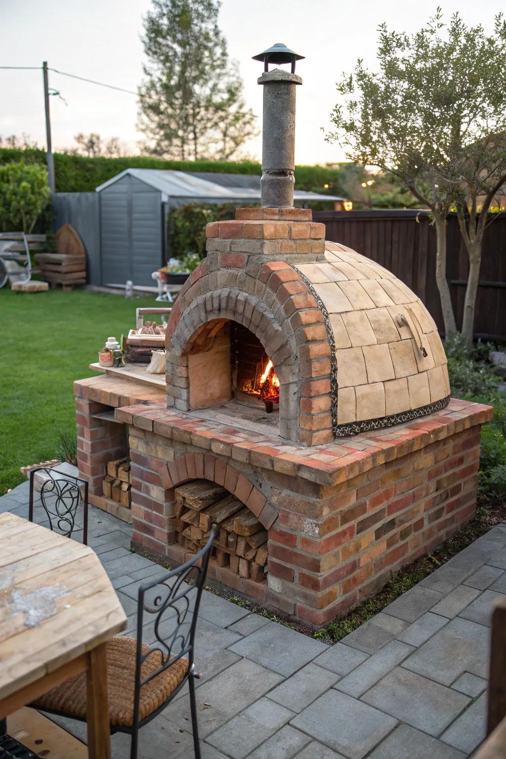 Transform your backyard with a handcrafted wood-fired pizza oven, the perfect centerpiece for charming gatherings.