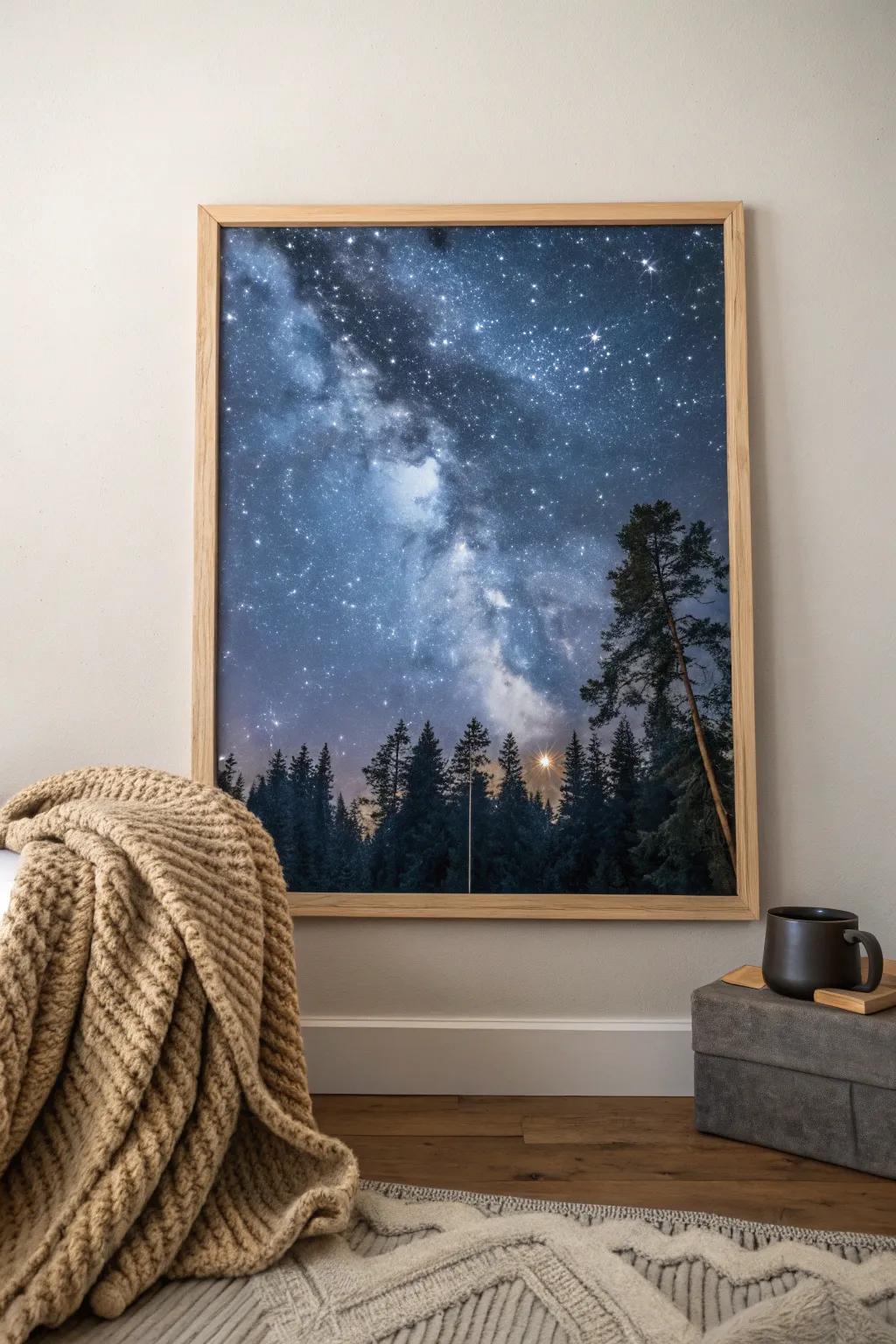 Capture the magic of a starry night with minimalist elegance. 🌌✨