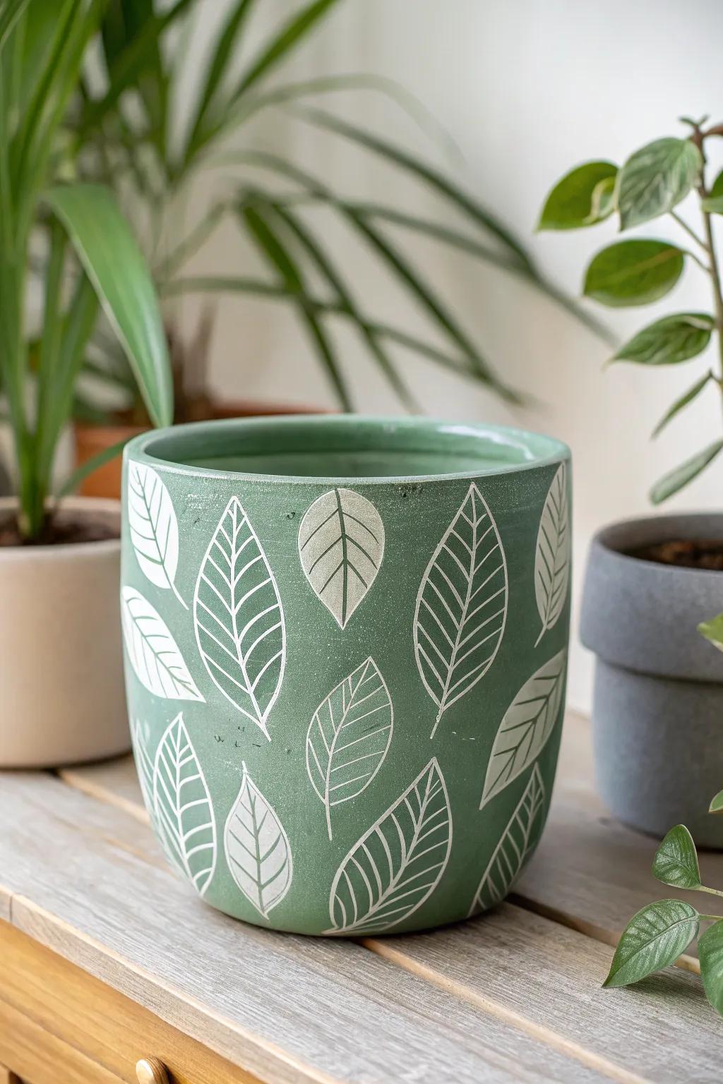 Embrace serenity with nature-inspired leaf patterns for a touch of the outdoors in your home decor.