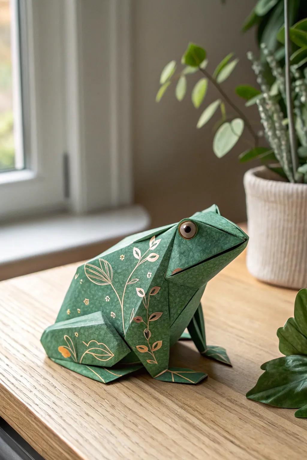 Leap into creativity with these charming paper frogs!