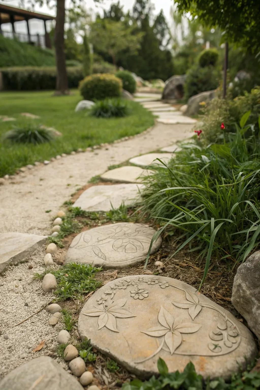 Step into serenity with a whimsical garden pathway.