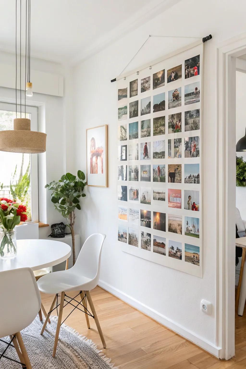 A personalized collage poster brings warmth to any room.