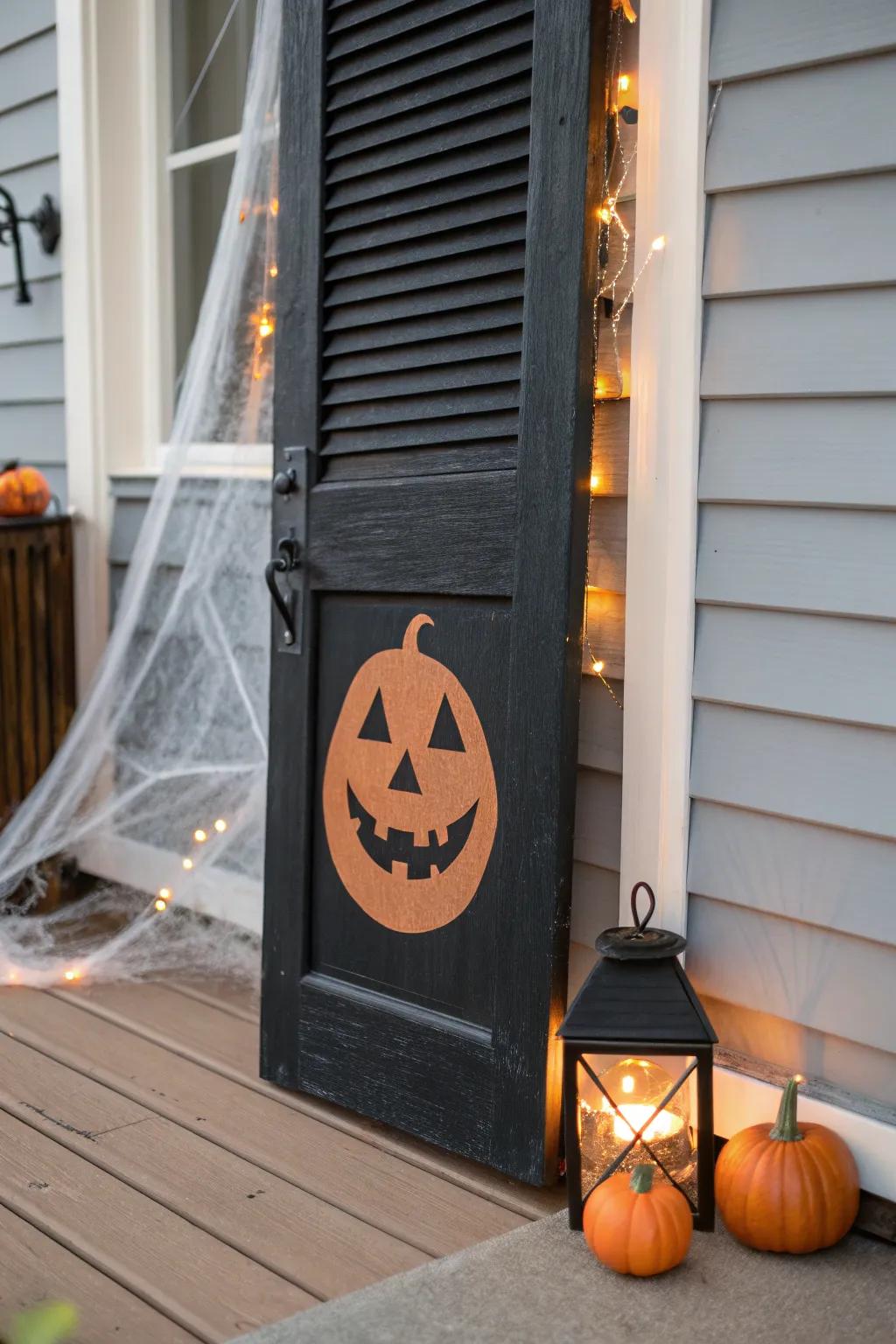 Elevate your Halloween decor with a minimalist twist on spooky shutters.